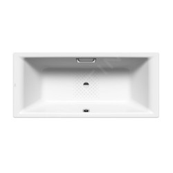 Kaldewei Ambiente - Baignoire rectangulaire Puro Duo 664, 1800x800 mm, avec trous pour les poignées, antidérapante, effet Perl,