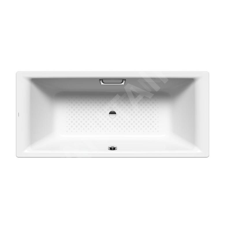 Kaldewei Ambiente - Baignoire rectangulaire Puro Duo 664, 1800x800 mm, avec trous pour les poignées, antidérapante sur toute la