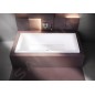 Kaldewei Ambiente - Baignoire rectangulaire Puro Duo 664, 1800x800 mm, avec trous pour les poignées, antidérapante sur toute la