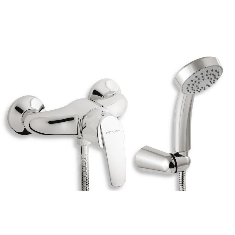 Novaservis Metalia 56 - Robinetterie de douche murale avec pommeau de douche, chrome 56060,0 Novaservis Metalia 56 - Robinetterie de douche murale avec pommeau de douche, chrome 56060,0