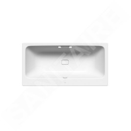 Kaldewei Avantgarde - Baignoire rectangulaire Asymmetric Duo 742, 1800x900 mm, avec trous pour les poignées, effet Perl, blanc
