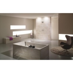 Kaldewei Avantgarde - Baignoire rectangulaire Asymmetric Duo 742, 1800x900 mm, avec trous pour les poignées, antidérapante,