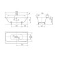 Kaldewei Avantgarde - Baignoire rectangulaire Asymmetric Duo 742, 1800x900 mm, avec trous pour poignée, blanc 274210110001 Kaldewei Avantgarde - Baignoire rectangulaire Asymmetric Duo 742, 1800x900 mm, avec trous pour poignée, blanc 274210110001