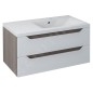 Sapho Wave - Meuble lavabo, 900x450x480 mm, droite, 2 tiroirs, blanc/mali wenge WA093-3021 Sapho Wave - Meuble lavabo, 900x450x480 mm, droite, 2 tiroirs, blanc/mali wenge WA093-3021