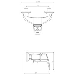 Novaservis Metalia 56 - Robinetterie de douche murale avec pommeau de douche, chrome 56060,0