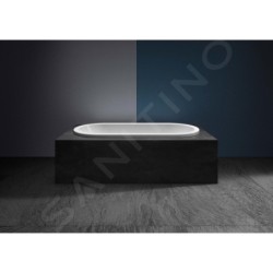 Kaldewei Avantgarde - Baignoire Centro Duo Oval 128, 1800x800 mm, antidérapante sur toute la largeur, effet Perl, blanc