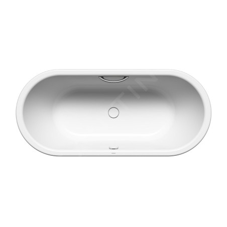Kaldewei Avantgarde - Centro Duo Oval 128, 1800x800 mm, avec trous pour les poignées, Perl-Effect, blanc 282810113001