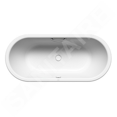 Kaldewei Avantgarde - Baignoire Centro Duo Oval 128, 1800x800 mm, avec trous pour les poignées, antidérapant sur toute la