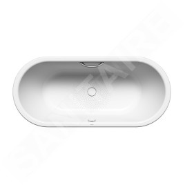 Kaldewei Avantgarde - Baignoire Centro Duo Oval 128, 1800x800 mm, avec trous pour les poignées, antidérapante, blanche