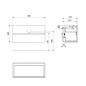 Sapho Odetta - Meuble-vasque, 950x500x435 mm, 2 tiroirs, blanc brillant DT100-3030 Sapho Odetta - Meuble-vasque, 950x500x435 mm, 2 tiroirs, blanc brillant DT100-3030
