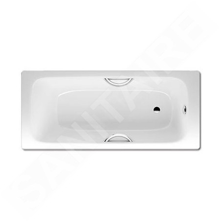 Kaldewei Advantage - Baignoire rectangulaire Cayono Star 757, 1800x800 mm, avec trous pour poignées, antidérapant sur toute la