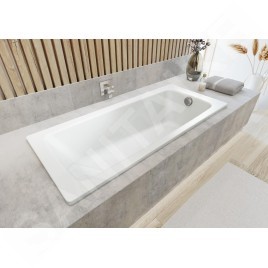 Kaldewei Advantage - Baignoire rectangulaire Cayono Star 756, 1700x750 mm, avec trous pour poignées, antidérapant sur toute la