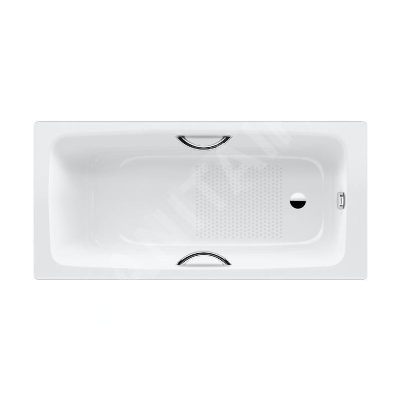 Kaldewei Advantage - Baignoire rectangulaire Cayono Star 754, 1600x700 mm, avec trous pour poignées, antidérapante, blanche Kaldewei Advantage - Baignoire rectangulaire Cayono Star 754, 1600x700 mm, avec trous pour poignées, antidérapante, blanche