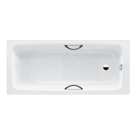 Kaldewei Advantage - Baignoire rectangulaire Cayono Star 755, 1700x700 mm, avec trous pour poignées, antidérapante, effet Perl,