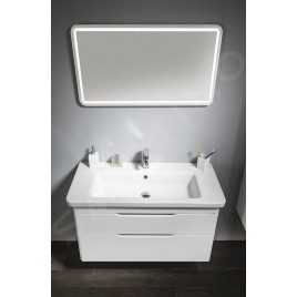 Sapho Ella - Meuble lavabo, 957x500x428 mm, 2 tiroirs, blanc EL100-3030