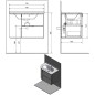 Sapho Pulse - Meuble lavabo d´angle, 750x520x450 mm, version gauche, blanc/anthracite PU076-3034 Sapho Pulse - Meuble lavabo d´angle, 750x520x450 mm, version gauche, blanc/anthracite PU076-3034
