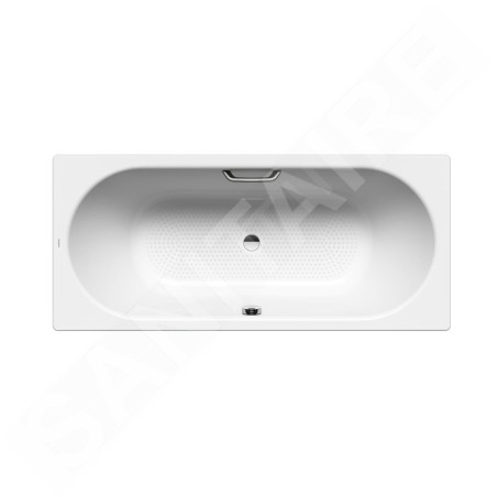 Kaldewei Ambiente - Baignoire rectangulaire Classic Duo 103, 1600x700 mm, avec trous pour les poignées, antidérapante sur toute
