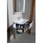 Sapho Pulse - Meuble lavabo d´angle, 750x520x450 mm, version gauche, blanc/anthracite PU076-3034 Sapho Pulse - Meuble lavabo d´angle, 750x520x450 mm, version gauche, blanc/anthracite PU076-3034