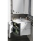 Sapho Pulse - Meuble lavabo d´angle, 750x520x450 mm, version gauche, blanc/anthracite PU076-3034 Sapho Pulse - Meuble lavabo d´angle, 750x520x450 mm, version gauche, blanc/anthracite PU076-3034