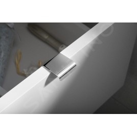 Sapho Pulse - Meuble lavabo d´angle, 750x520x450 mm, version gauche, blanc/anthracite PU076-3034