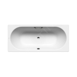 Kaldewei Ambiente - Baignoire rectangulaire Classic Duo 114, 1900x900 mm, avec trous pour les poignées, antidérapante, blanche