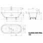Kaldewei Ambiente - Classic Duo Oval 112, 1600x700 mm, antidérapant, blanc 291330000001
