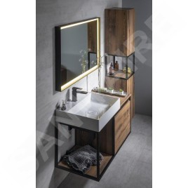 Sapho Skara - Meuble lavabo, 1000x495x465 mm, Collingwood chêne/noir mat CG004-1919