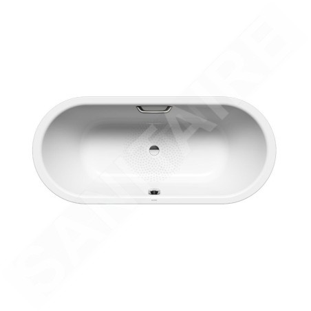 Kaldewei Ambiente - Baignoire ovale Classic Duo 111, 1800x800 mm, avec trous pour les poignées, effet Perl, antidérapant, blanc