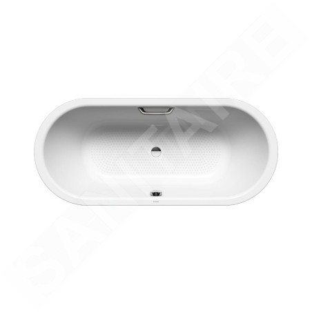 Kaldewei Ambiente - Baignoire Classic Duo Oval 116, 1700x700 mm, avec trous pour les poignées, antidérapante sur toute la