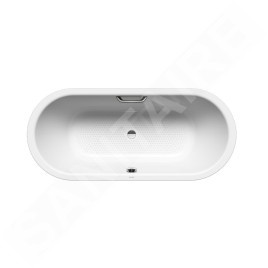 Kaldewei Ambiente - Baignoire ovale Classic Duo 111, 1800x800 mm, avec trous pour poignée, antidérapant sur toute la surface,
