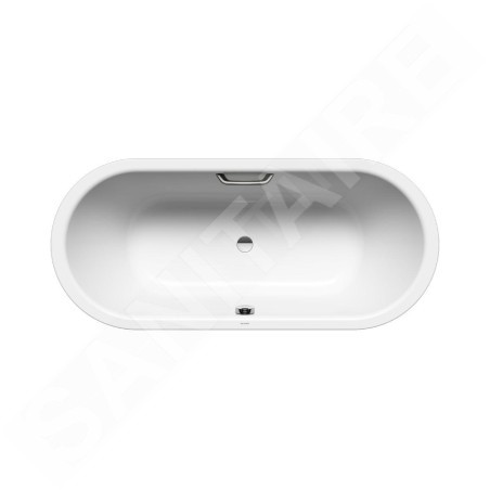 Kaldewei Ambiente - Baignoire ovale Classic Duo 111, 1800x800 mm, avec trous pour les poignées, effet Perl, blanc 291210113001