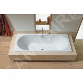 Kaldewei Ambiente - Baignoire rectangulaire Classic Duo 109, 1800x750 mm, antidérapant, effet Perl, blanc 290930003001