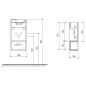 Sapho Latus - Meuble lavabo, 300x530x165 mm, chêne Mocca LT711-1212 Sapho Latus - Meuble lavabo, 300x530x165 mm, chêne Mocca LT711-1212