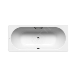 Kaldewei Ambiente - Baignoire rectangulaire Classic Duo 109, 1800x750 mm, avec trous pour les poignées, effet Perl, blanc