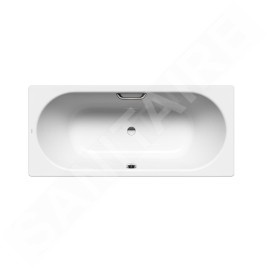 Kaldewei Ambiente - Baignoire rectangulaire Classic Duo 107, 1700x750 mm, avec trous pour les poignées, effet Perl, blanc