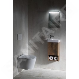 Sapho Latus - Meuble lavabo, 300x530x165 mm, chêne Mocca LT711-1212