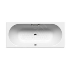 Kaldewei Ambiente - Baignoire rectangulaire Classic Duo 107, 1700x750 mm, avec trous pour poignée, antidérapant sur toute la