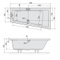 Polysan Baignoires - Baignoire asymétrique Andra Slim R, 1800 x 900 x 450 mm, blanc 78771S Polysan Baignoires - Baignoire asymétrique Andra Slim R, 1800 x 900 x 450 mm, blanc 78771S
