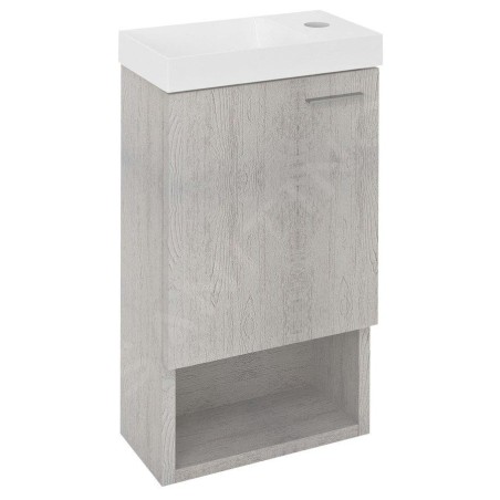 Sapho Latus - Meuble lavabo, 300x530x165 mm, porte, chêne polaire LT711-1010
