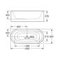 Grohe Essence - Baignoire autoportante 1800x800 mm, blanc alpin 39611000 Grohe Essence - Baignoire autoportante 1800x800 mm, blanc alpin 39611000