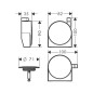 Hansgrohe Exafill S - Ensemble supérieur de sortie de baignoire, nickel brossé 58117820