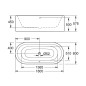 Grohe Essence - Baignoire autoportante 1800x800 mm avec déversoir, blanc alpin 39729000 Grohe Essence - Baignoire autoportante 1800x800 mm avec déversoir, blanc alpin 39729000