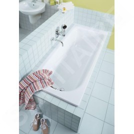 Kaldewei Advantage - Baignoire rectangulaire Saniform Plus 375-1, 1800x800 mm, Pearl-Effect, blanc 112800013001