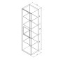 Sapho Ella - Armoire haute 350x1400x300 mm, blanc EL350-3030