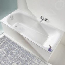 Kaldewei Advantage - Baignoire rectangulaire Saniform 374, 1750x750 mm, antidérapant, effet perl, blanc 112230003001