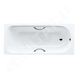 Kaldewei Advantage - Baignoire rectangulaire Saniform Plus Star 333, 1600x750 mm, avec trous pour poignées, antidérapant sur