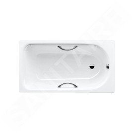 Kaldewei Advantage - Baignoire rectangulaire Saniform Plus Star 331, 1500x700 mm, avec trous pour poignées, effet Perl, blanc