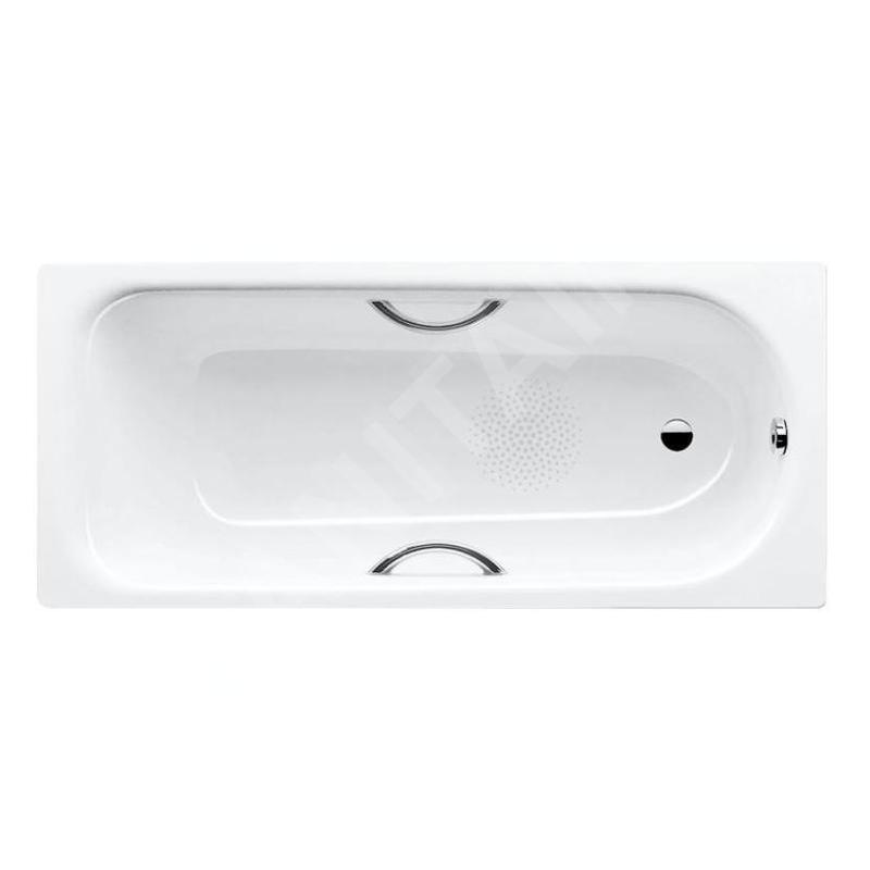 Kaldewei Advantage - Baignoire rectangulaire Saniform Plus Star 332, 1600x700 mm, avec trous pour poignées, antidérapante,