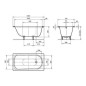 Kaldewei Advantage - Baignoire rectangulaire Saniform Plus 366, 1400x750 mm, antidérapante, blanche 113730000001 Kaldewei Advantage - Baignoire rectangulaire Saniform Plus 366, 1400x750 mm, antidérapante, blanche 113730000001