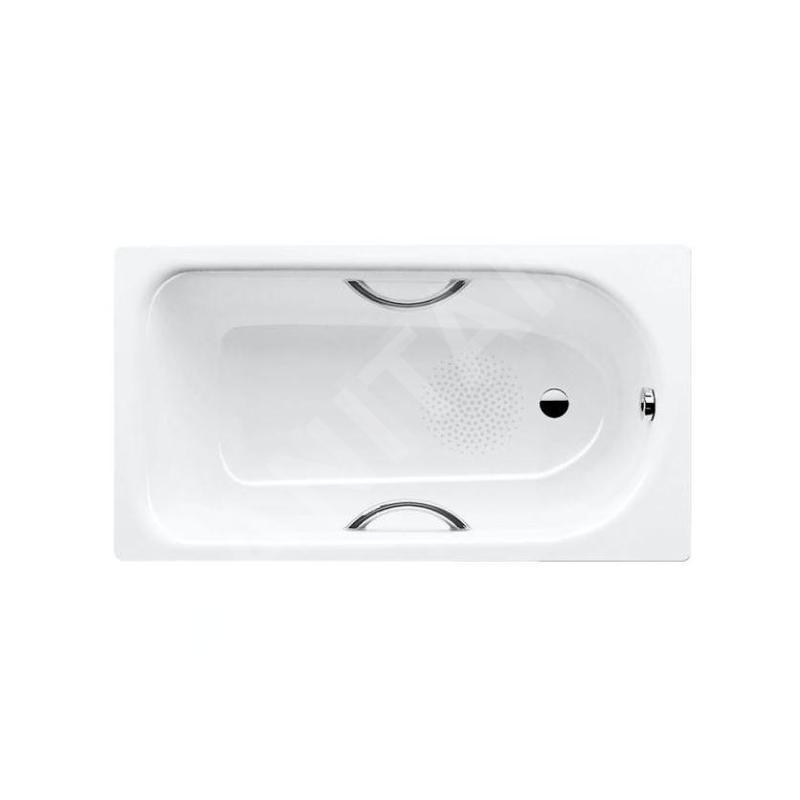 Kaldewei Advantage - Baignoire rectangulaire Saniform Plus Star 344, 1400x750 mm, avec trous pour poignées, antidérapant, effet Kaldewei Advantage - Baignoire rectangulaire Saniform Plus Star 344, 1400x750 mm, avec trous pour poignées, antidérapant, effet